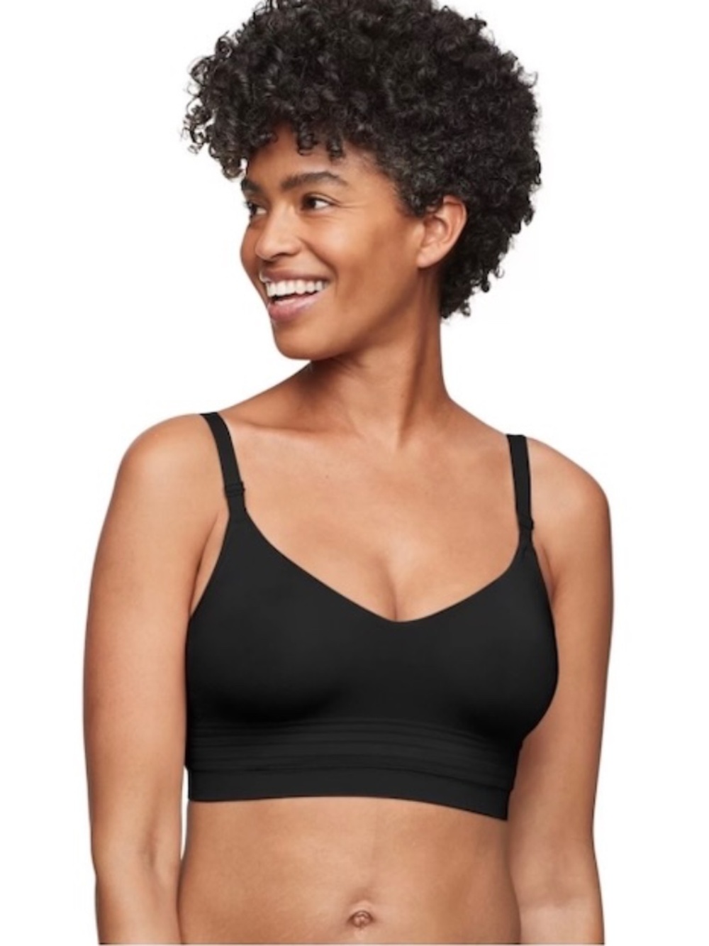 Warners Easy Does It Super Soft Wireless Longline Comfort Bra RM5501A Black XL